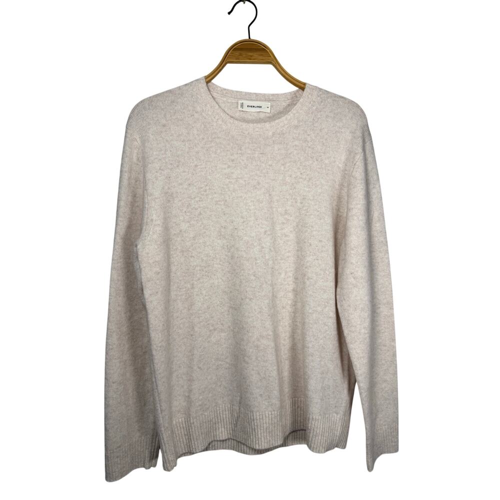 Evereve Wool Ivory Neutral Sweater Medium